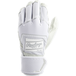 Rawlings Adult Workhorse Baseball Batting Glove w/Compression Strap, X-Large, White