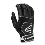 Easton Walk-Off NX Batting Gloves, Black/Black, Large