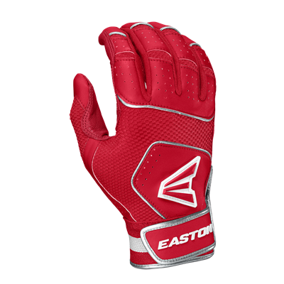 Easton Walk-Off NX Batting Gloves, Red/Red, X-Large