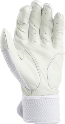 Rawlings Youth Workhorse with Compression Strap Batting Gloves | White | Medium