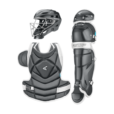 Easton | THE FUNDAMENTAL by Jen Schro Fastpitch Softball Catcher's Equipment | Box Set | NOCSAE Certified | Large Ages 15+ | Charcoal