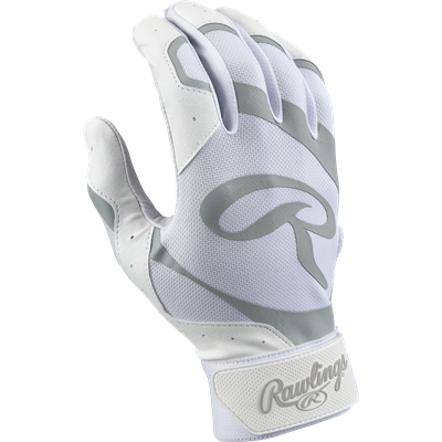 Rawlings Adult 5150 II Batting Gloves | White/White | Medium