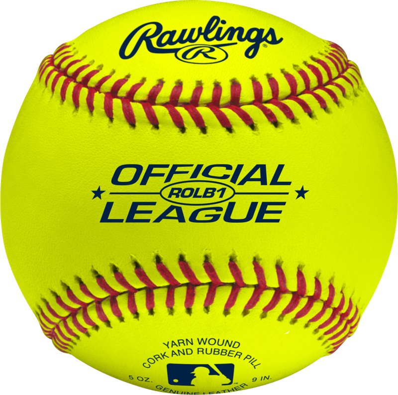Rawlings | ROLB1Y Yellow Official League Competition Grade Baseballs | 14u | 1 Dozen